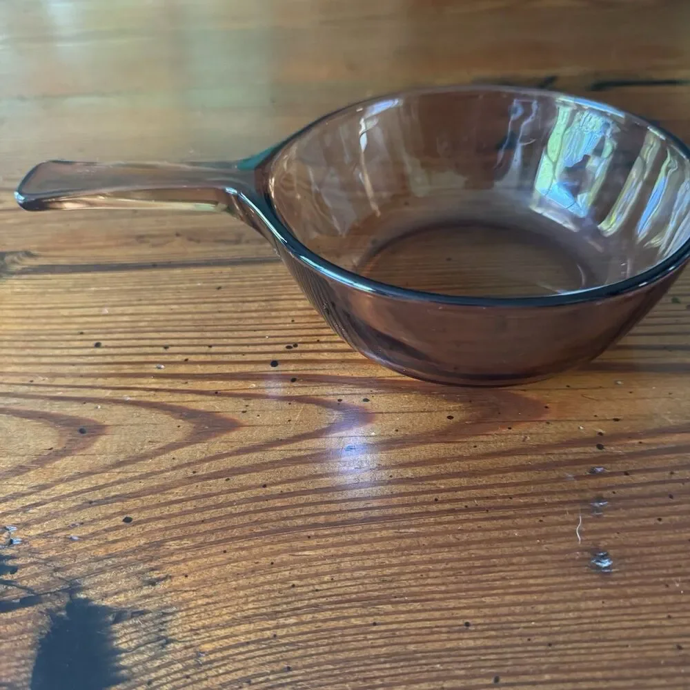 Pyrex Visions Cookware Amber .5 L Small Pot Sauce Pan NO Lid Made USA